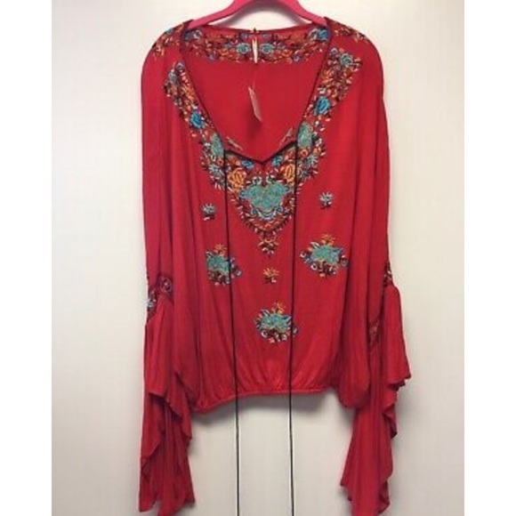 Free People embroidered blouse NWOT - Picture 4 of 5